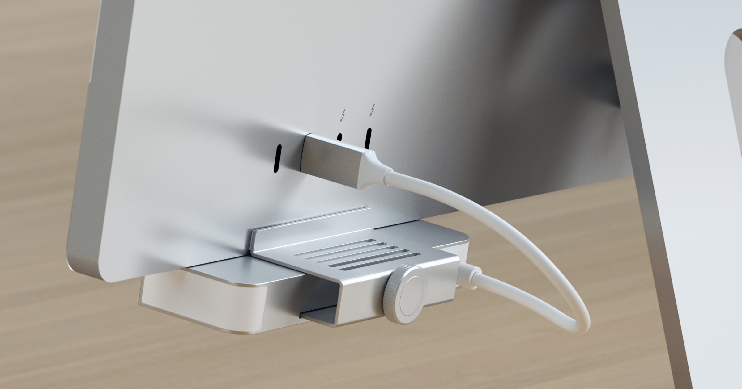 Satechi USB-C clamp hub for iMac
